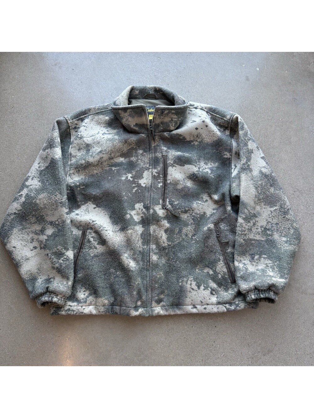 Cabelas Wooltimate Wool Full Zip Jacket Mens Windshear Hunting Camo Men's XL